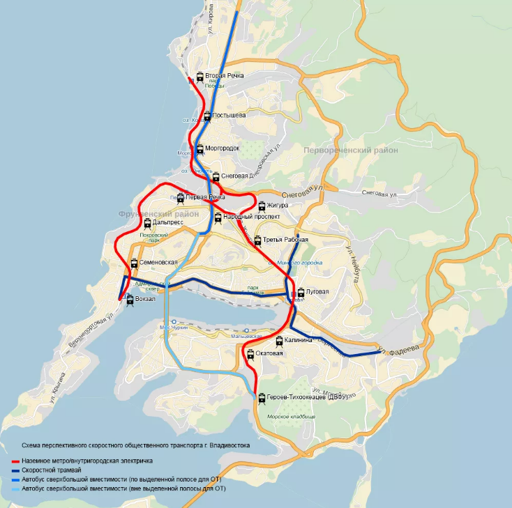 Схема электричек владивосток