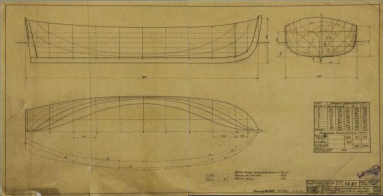 Чертежи шлюпок ялов и баркасов